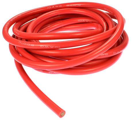 Apex RC Products 3m / 10' Red 10 Gauge AWG Super Flexible Silicone Wire #1130