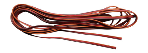 Apex RC Products 3m / 10' 22 Awg Orange Red Brown JR Style Servo Wire #1221