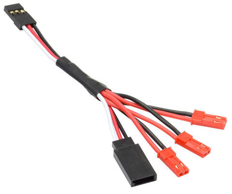 Apex RC Products 3 Male JST Servo Extension Power Tap - For RPM Light Kits #9030