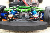 GPM Racing Traxxas 4-Tec 2.0 Blue Aluminum Front & Rear Magnetic Body Mount Set GT201FRA-B