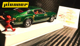 Pioneer "Santa's Stang" Green 1968 Ford Mustang 390 GT 1/32 Scale Slot Car P036