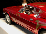 Pioneer "Santa's Stang" Red 1968 Ford Mustang 390 GT 1/32 Scale Slot Car P037