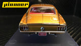 Pioneer "Santa's Stang" Gold 1968 Ford Mustang 390 GT 1/32 Scale Slot Car P038