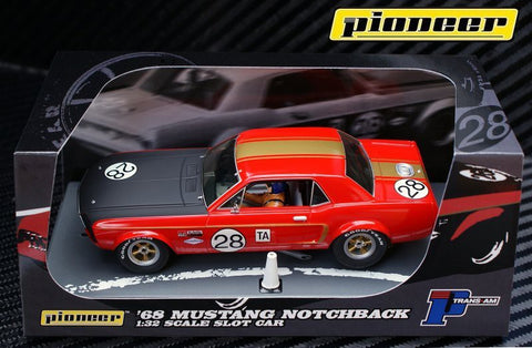 Pioneer 1968 Ford Mustang Notchback #28 - Dean Gregson DPR 1/32 Slot Car P039