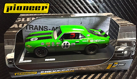 Pioneer Green 1968 Chevrolet Camaro #14 12hr Enduro DPR 1/32 Scale Slot Car P044