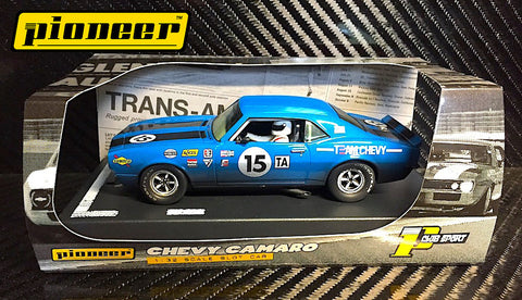 Pioneer Blue 1968 Chevrolet Camaro #14 12hr Enduro DPR 1/32 Scale Slot Car P045