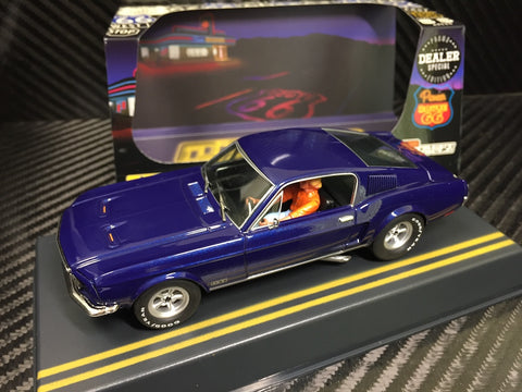 Pioneer Midnight Blue 1968 Ford Mustang Fastback DPR 1/32 Scale Slot Car P055-DS