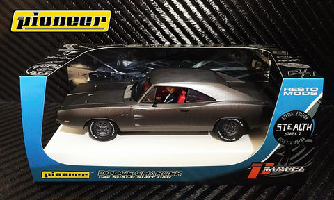 Pioneer Gray Steath 1969 Dodge Charger 426 Hemi DPR LE 1/32 Scale Slot Car P092