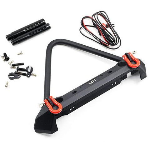 Yeah Racing Axial SCX10 / Traxxas TRX-4 Alloy Front Bumper W/ LED Lights YA-0548