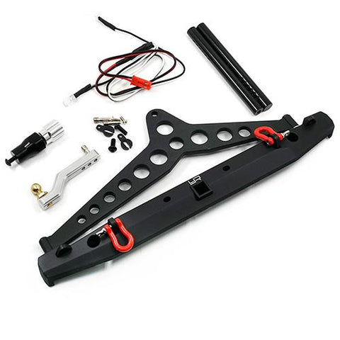 Yeah Racing Axial SCX10 / Traxxas TRX-4 Alloy Rear Bumper W/ LED Lights YA-0549