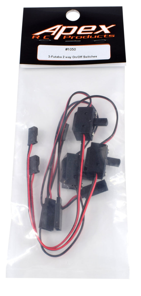 Apex RC Products Futaba Style On/Off Switch - 3 Pack #1050 – VRC Hobbies