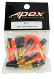 Apex RC Products 4.0mm Red & Black Banana Plug Connectors - 10 Pair #1110