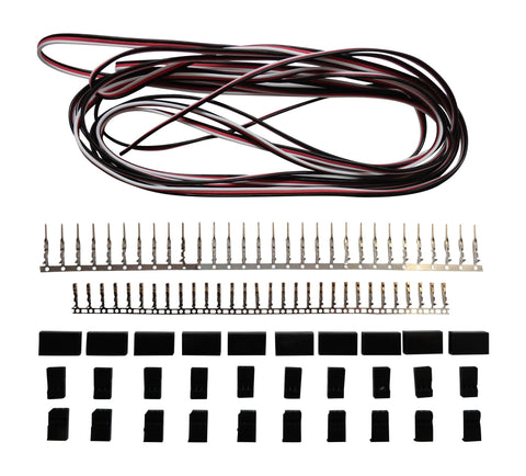 Apex RC Products Futaba Style Servo Extension Kit W/ 10 Plugs & 15' Wire #1225