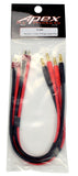 Apex RC Products T Ultra Plug -> 4mm Banana Battery Charge Lead - 2 Pack #1400