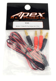 Apex RC Products Futaba Style Receiver Plug -> 4mm Banana Plug Charge Lead - 2 Pack #1420