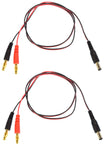 Apex RC Products Futaba Style Transmitter Plug -> 4mm Banana Plug Charge Lead - 2 Pack #1425