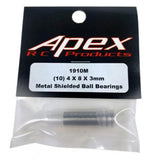 Apex RC Products 4x8x3mm Metal Shielded Ball Bearing - 10 Pack #1910M