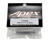 Apex RC Products 5x11x4mm Metal Shielded Ball Bearing - 10 Pack #1925M
