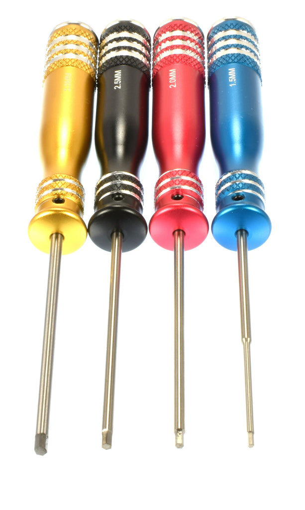 Apex RC Products 4pc 1.5mm 2.0mm 2.5mm 3.0mm Metric Allen Key Set W/ A ...