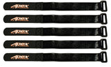 Apex RC Products 16mm X 200mm HD Rubberized Battery Strap - 5 Pack #3020