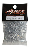 Apex RC Products 1/8-1/5 XL RC Galvanized Steel Body Clips - 100pcs #4028