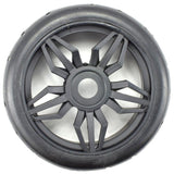 Apex RC Products 1/8 On-Road Black Diamond Wheels & Super Grip Tire Set #6025