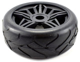 Apex RC Products 1/8 On-Road Black Diamond Wheels & Super Grip Tire Set #6025