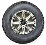 Apex RC Products 1/10 Short Course Off-Road Chrome 8 Spoke Wheels & Bobcat Tire Set #6200