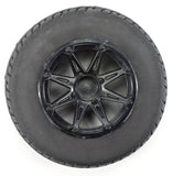 Apex RC Products 1/10 Short Course On-Road Black 8 Spoke Wheels & Gripper Tire Set #6211