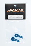 Apex RC Products 23T JR Blue Aluminum Dual Clamping Servo Horn - 2 Pack #8004