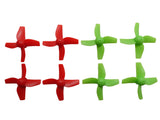 Apex RC Products Blade Inductrix Bright Red / Neon Green CW CCW Props - 2 Sets (8 Props) #9060GR