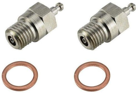 Apex RC Products Heavy Duty Medium (OS #8 Equivalent) Nitro Glow Plug - Made In Taiwan - 2 Pack #9700