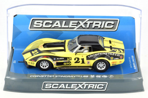 Scalextric "Thompkins Tile Co." Chevrolet Corvette L88 1/32 Scale Slot Car C3726