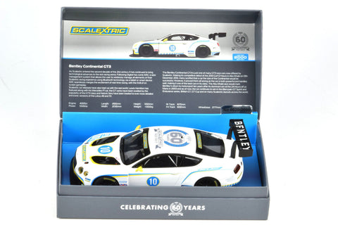 Scalextric 60 Years LE Bentley Continental GT3 DPR W Lights 1/32 Slot Car C3831A