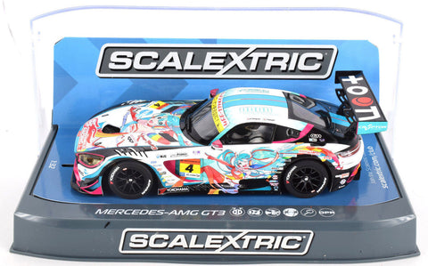 Scalextric "Goodsmile" Mercedes AMG GT3 DPR W/ Lights 1/32 Scale Slot Car C3852