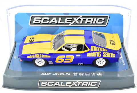 Scalextric "MFS" AMC Javelin Trans Am DPR W/ Tail Lights 1/32 Slot Car C3876