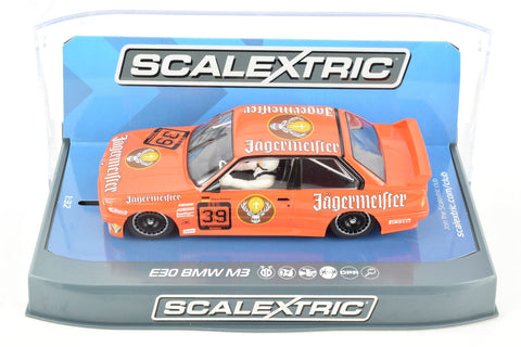 Scalextric "Jagermeister" BMW E30 M3 DPR W/ Lights 1/32 Scale Slot Car C3899