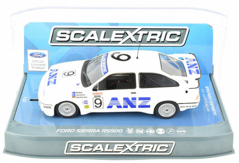 Scalextric "ANZ" Ford Sierra RS500 DPR W/ Lights 1/32 Scale Slot Car C3910