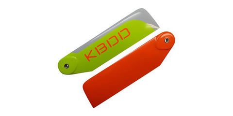 KBDD 80mm Orange / Yellow / White Carbon Fiber Tail Rotor Blades 80CFO