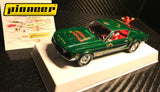 Pioneer "Santa's Stang" Green 1968 Ford Mustang 390 GT 1/32 Scale Slot Car P036