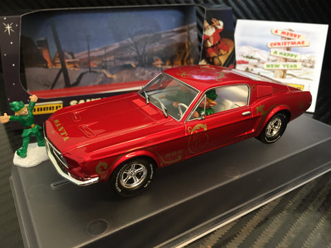 Pioneer "Santa's Stang" Ford Mustang 390 GT Dealer 1/32 Scale Slot Car P037-DS