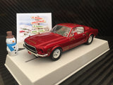 Pioneer "Santa's Stang" Red 1968 Ford Mustang 390 GT 1/32 Scale Slot Car P037
