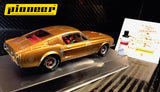 Pioneer "Santa's Stang" Gold 1968 Ford Mustang 390 GT 1/32 Scale Slot Car P038