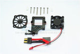 GPM Racing Traxxas TRX-4 Black Aluminium Motor Cooling Fan W/ Easy Switch TRX4051FAN-BK